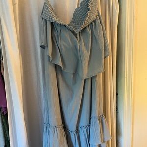 New blue ruffle dress